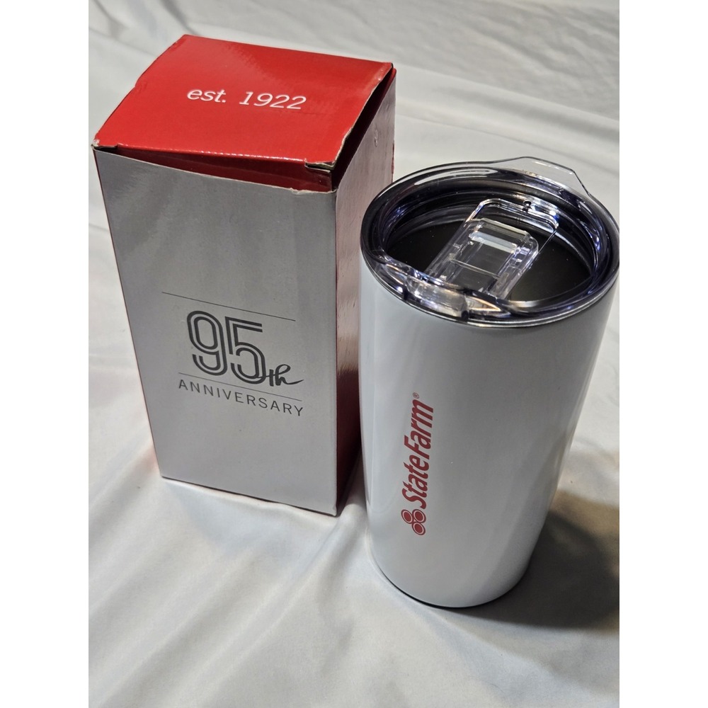 State Farm 95th Anniversary 20 oz. Tumbler Hot Cold Insulated Mug Collectors Cup